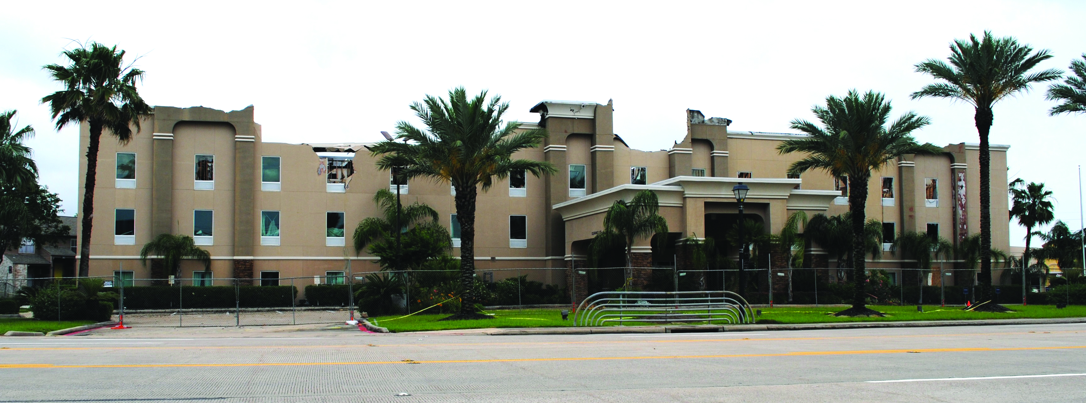 The remains of the Hampton Inn in Seabrook.