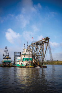 Dredging at the Barbours Cut channel.